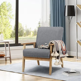 Accent Chairs Set of 2 - Mid Century Modern Arm Chairs for Living Room & Reading - Himpall